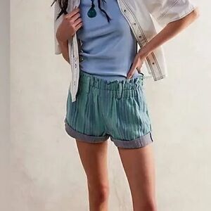 Free People Solar Flare Baja Striped Shorts